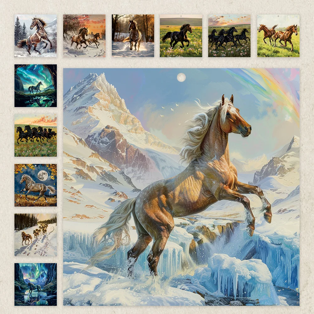 1pc 2027 Wall Calendar, Galloping Horse Theme, 12-month Monthly Planner, Perfect Gift For Birthdays, Christmas, And New Year