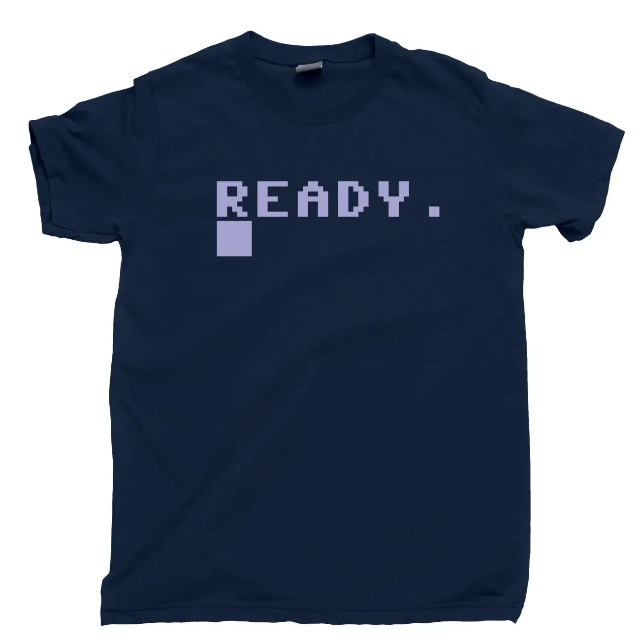 C64 Ready T Shirt Commodore 128 PET Vic-20 CBM 64 IBM Retro 8-bit Videogame Tee