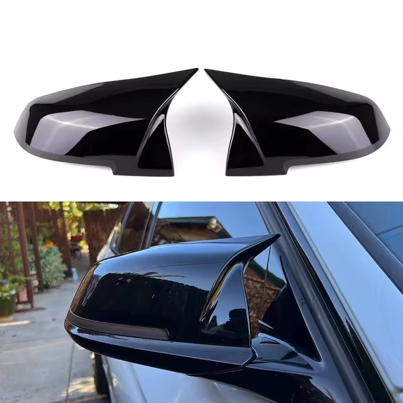 ABS Black Side View M Look Wing Mirror Housing Covers for BMW 1 2 3 4 Series F20 F22 F30 F32 F36 2012+ After actual car test