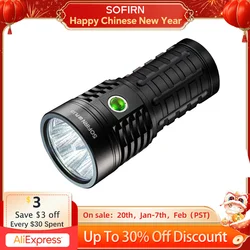 Sofirn-linterna LED Q8 Plus súper potente, 16000lm, USB C 21700, recargable, Anduril 2,0, XHP50B, carga inversa