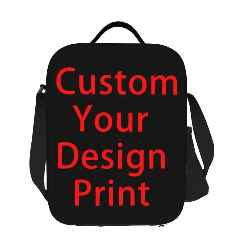 Custom Your Design Resuable Lunch Box Multifunction Customized Logo Printed Thermal Cooler Food Insulated Lunch Bag Office Work