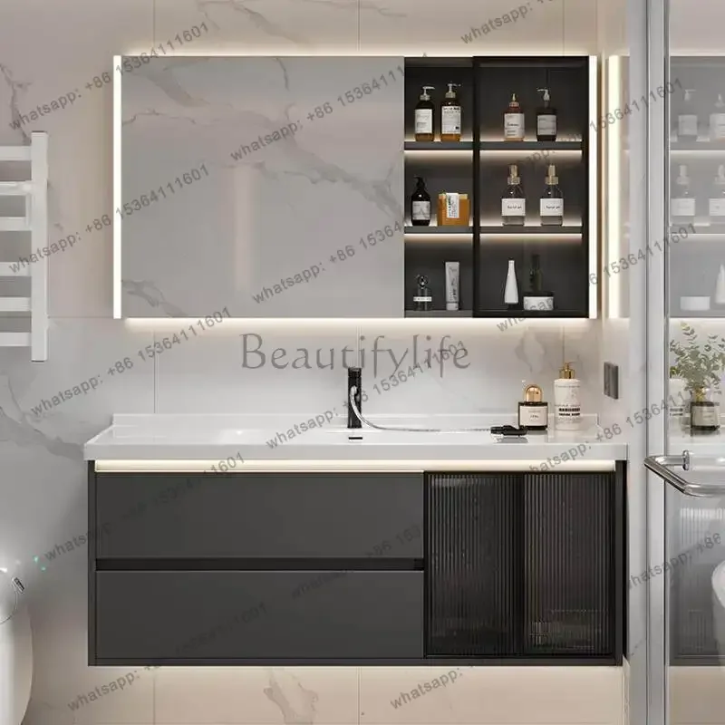 Bathroom Washbasin Integrated Wash Cabinet Modern Floor Type