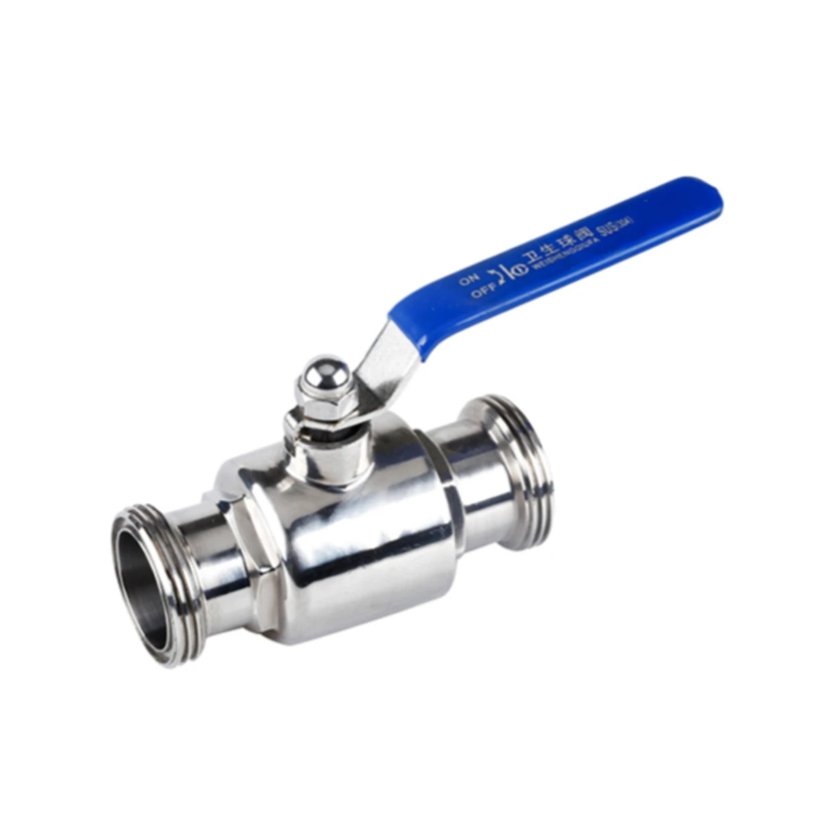 

2" T Type Male Thread OD 51MM Stainless Steel 304 Sanitary Ball Valve Two Way Water Oil