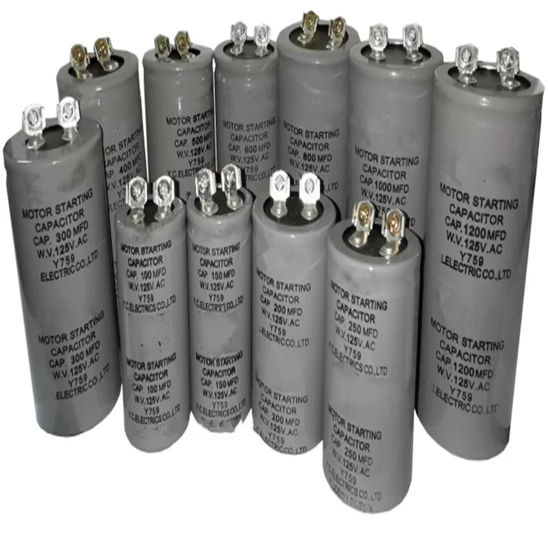 1PCS/Lot CD60 Starting Capacitor 125V 75UF 100UF 150UF 200UF 250UF 300UF 400UF 500UF 600UF 800UF 1000UF 1200UF