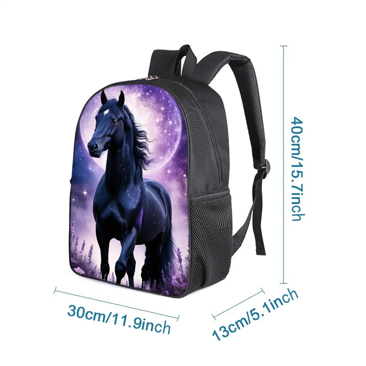 Cattle and Horses Print Single Layer Backpack Simple Style for Boys/Girls Children Best Gifts 2D Flat Cartoon School Bags