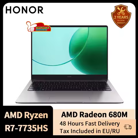 Honor Laptop X16/ X14 Ryzen Edition R7 7735HS AMD Radeon 680M RAM 16GB 512GB SSD 16/14-inch 60Hz Screen Notebook PC