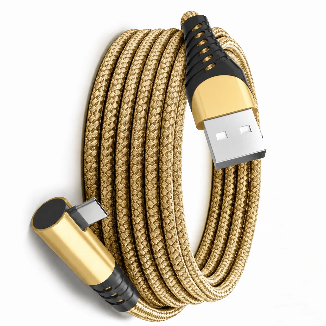 1M/2M/3M 45W 3A 90 Degree Elbow Design Mobile Phone USB C Charging for IPhone for Samsung