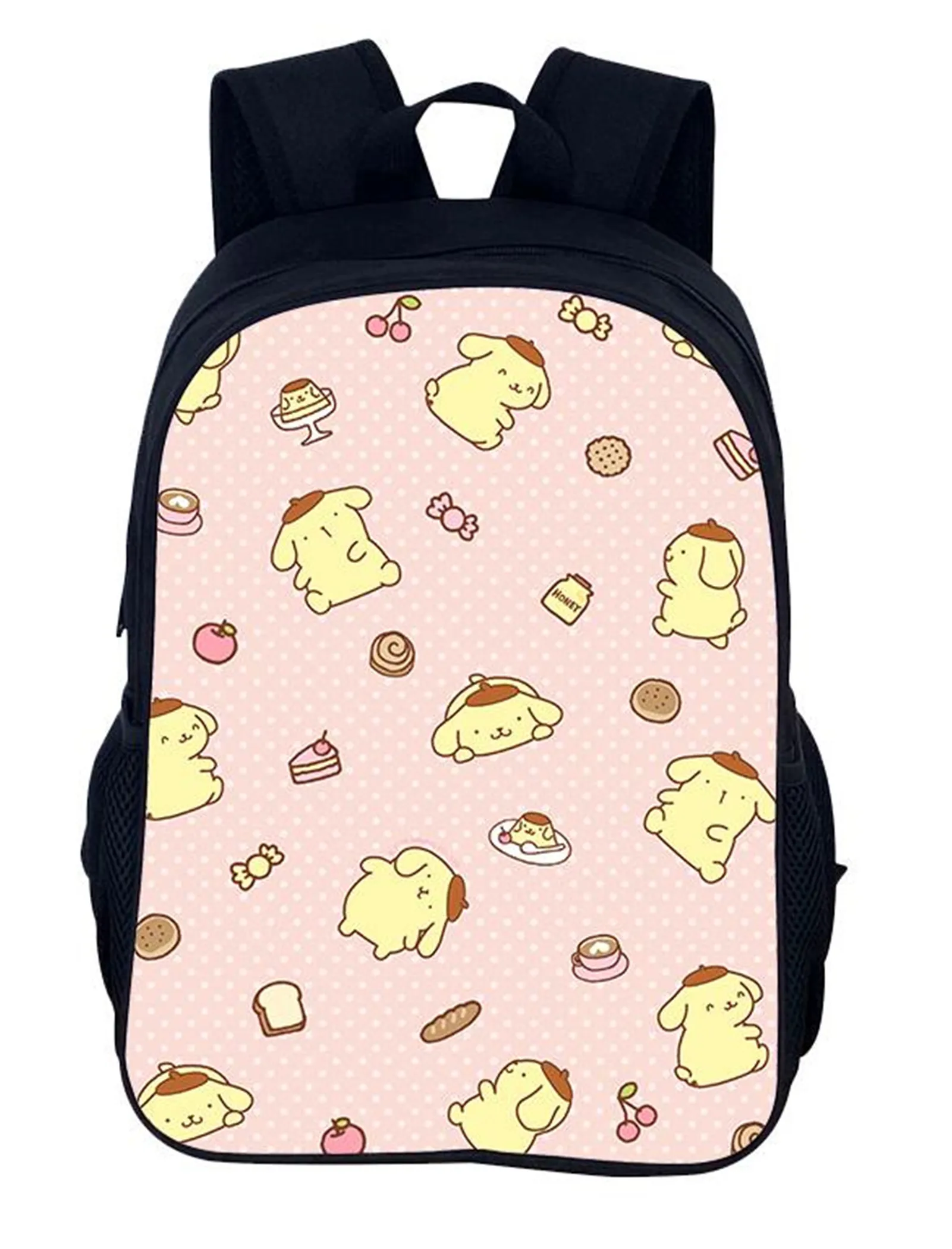 

Student Pom Pom Purin Waterproof Bookbag-Lightweight Miniso Backpack-Classic Knapsack for Unisex Kid