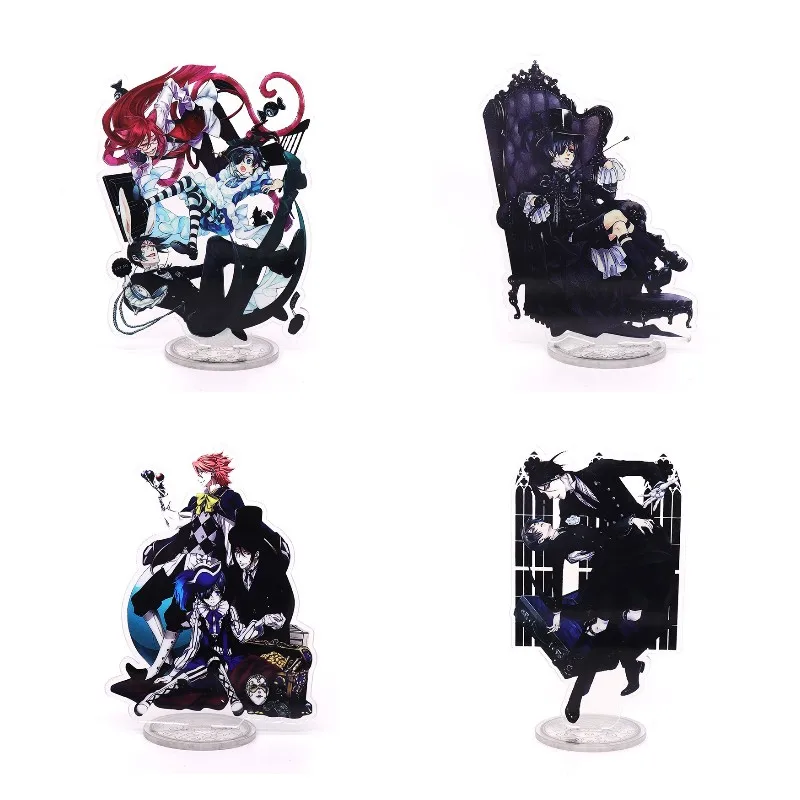 

Anime Black Butler Hot Figures Grelle Sutcliff Ciel Phantomhive Acrylic Stands Sebastian Michaelis Christmas Gift Model Decor