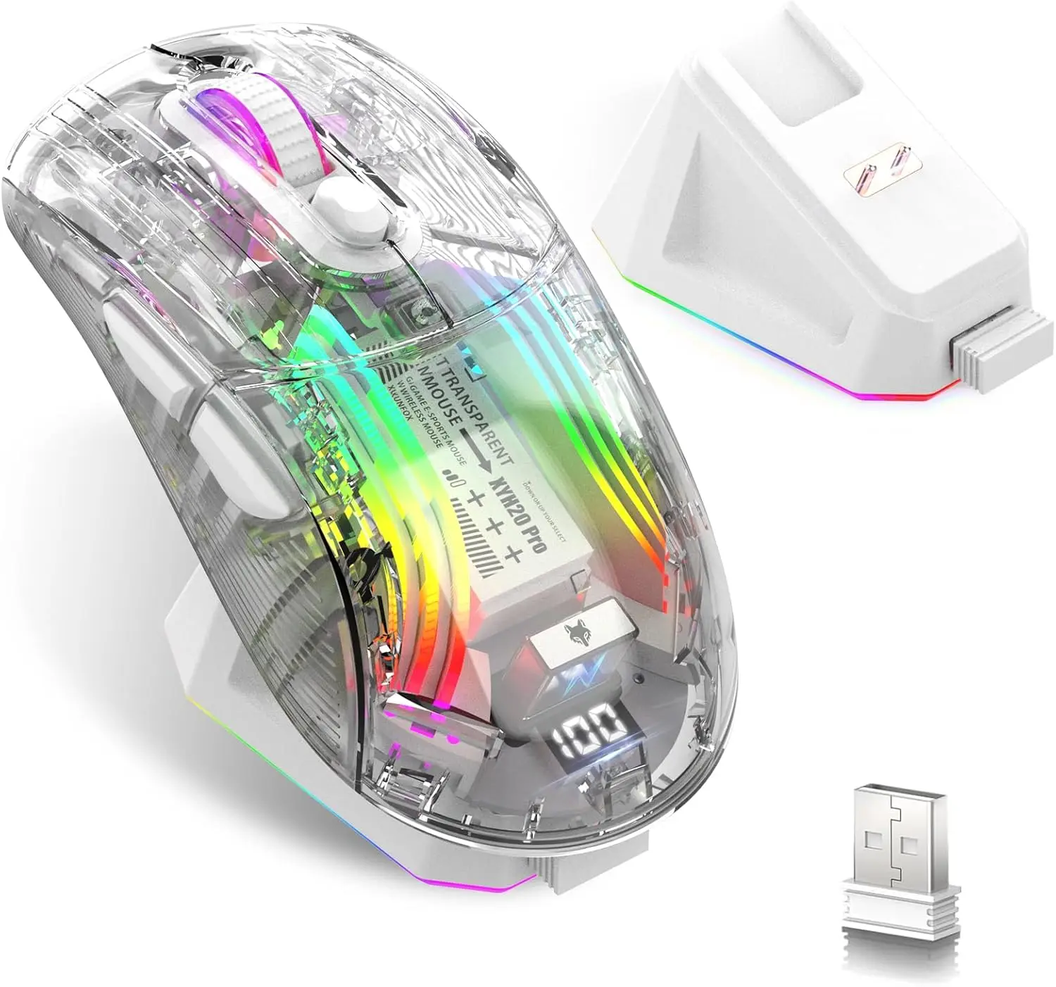 

MAMBASNAKE x ATTACK SHARK X2 Pro Wireless Gaming Mouse with RGB Charging Dock