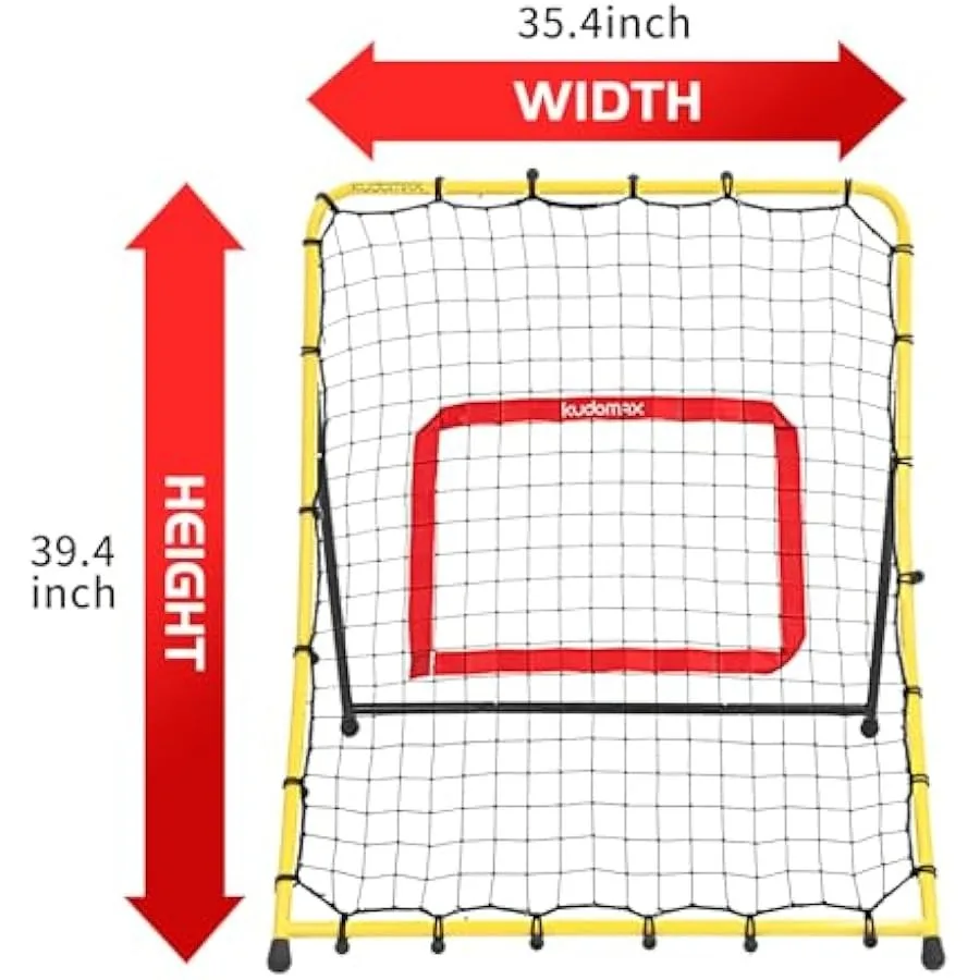 Baseball Rebounder Net Pitchback Net Pitch Return Trainer Rebound Net with Pitching Target and 3 Angles Fielding Rebound Net fo