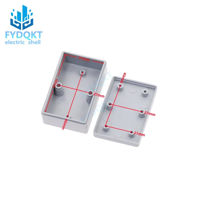 Interruptor plástico Shell do módulo, universal, pequeno, caixa do poder, a instalação, instrumento, 55x35x20mm