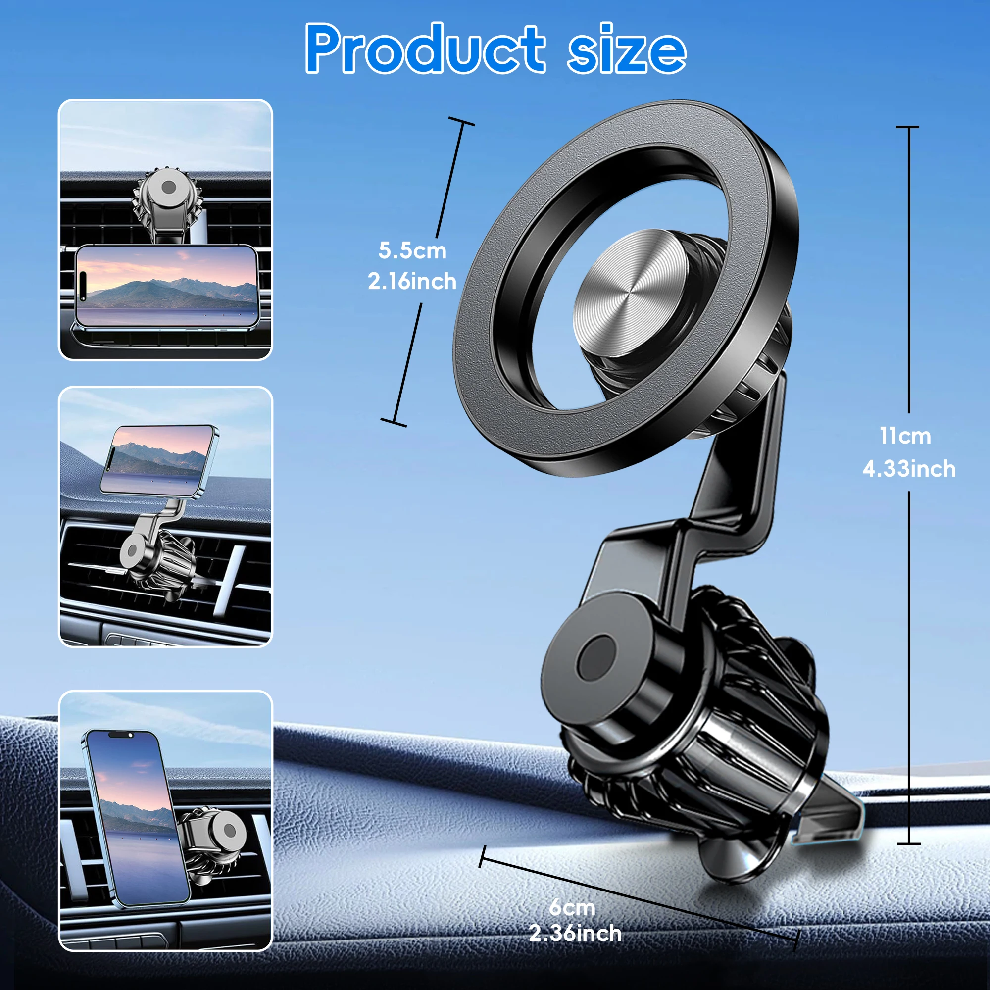Uchwyt samochodowy MagSafe z u – Magnetic Phone Holder For Car Vent recenzja i cena