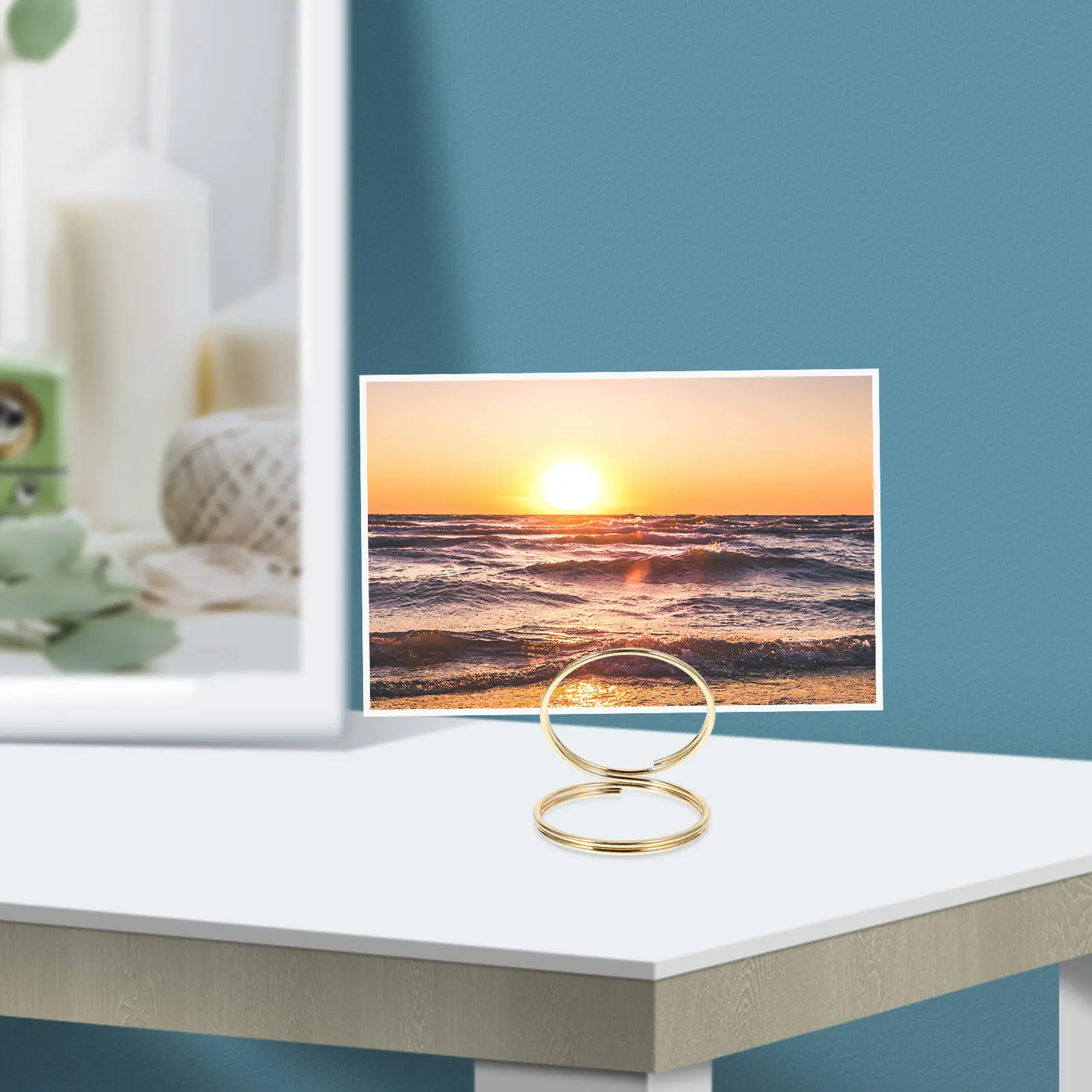 50Pcs Metal Table Card Holder Stands Name Card Holder Photo Clips Place Number Holders Memo Display for Wedding Party