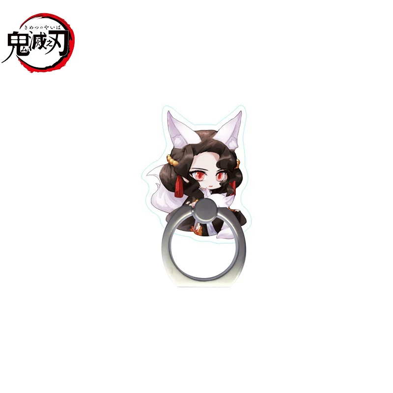 1pcs Demon Slayer Cartoon Cell Phone Holder Cute Action Figures Acrylic Tanjirou Kyoujurou Nezuko Cell Phone Ring Holder Gifts - view 5