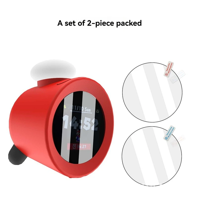 2 шт. Защитная пленка для экрана для звуковых часов Nintendo, аксессуары для будильника, защитная пленка, гибкая, против пузырьков, HD, прозрачная