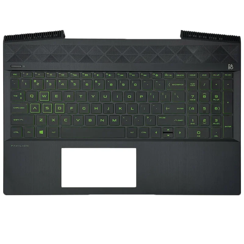 Imagem -02 - Teclado Portátil dos Eua para hp Pavilion 15-cx Tpn-c133 Substituição Palmrest Teclado Superior Verde Prata Roxo Backlight Original Novo