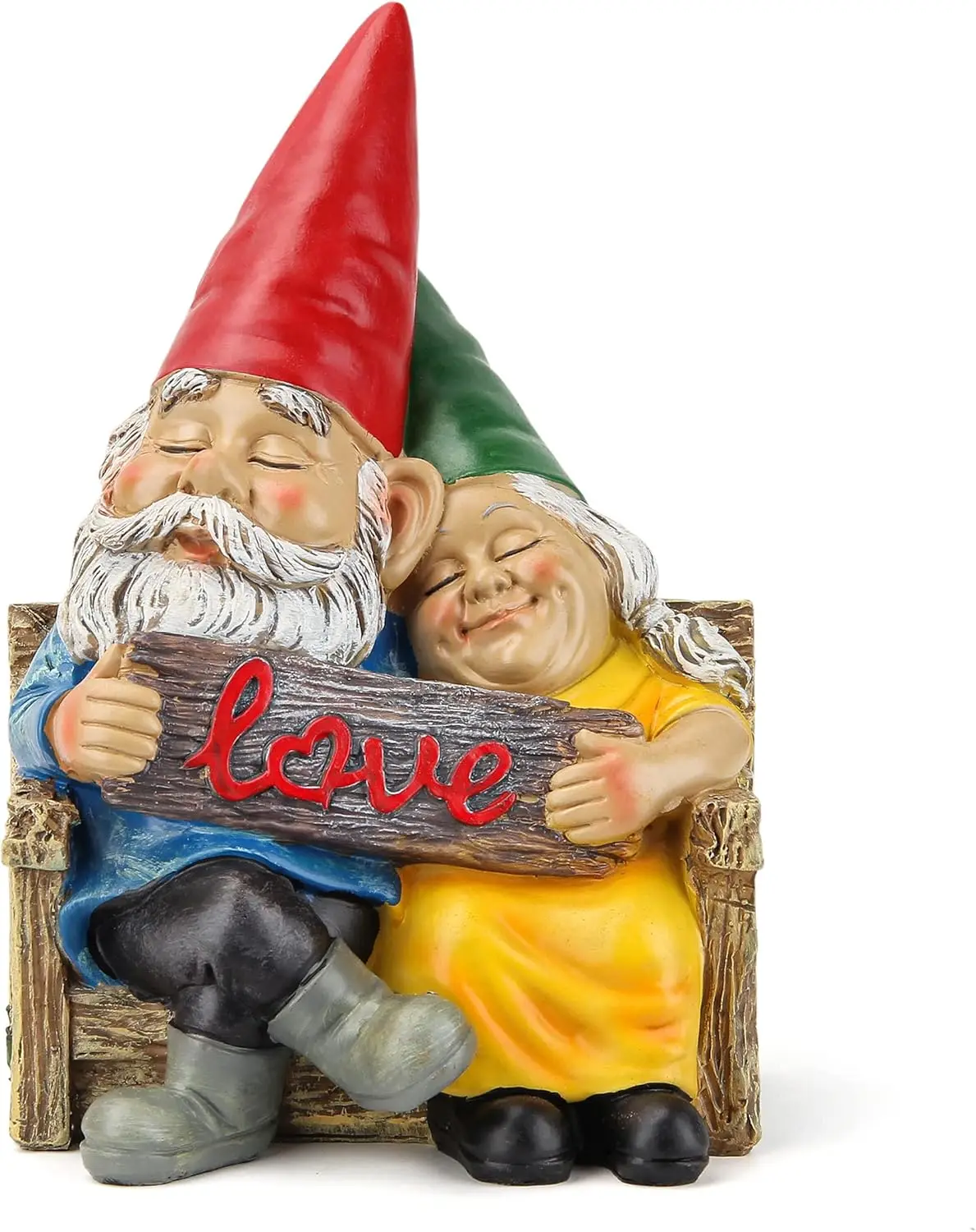 

Garden gnome statue for outdoor decor,Couple in love gnomes figurine for patio lawn yard garden outdoor decoration,garden sculpt