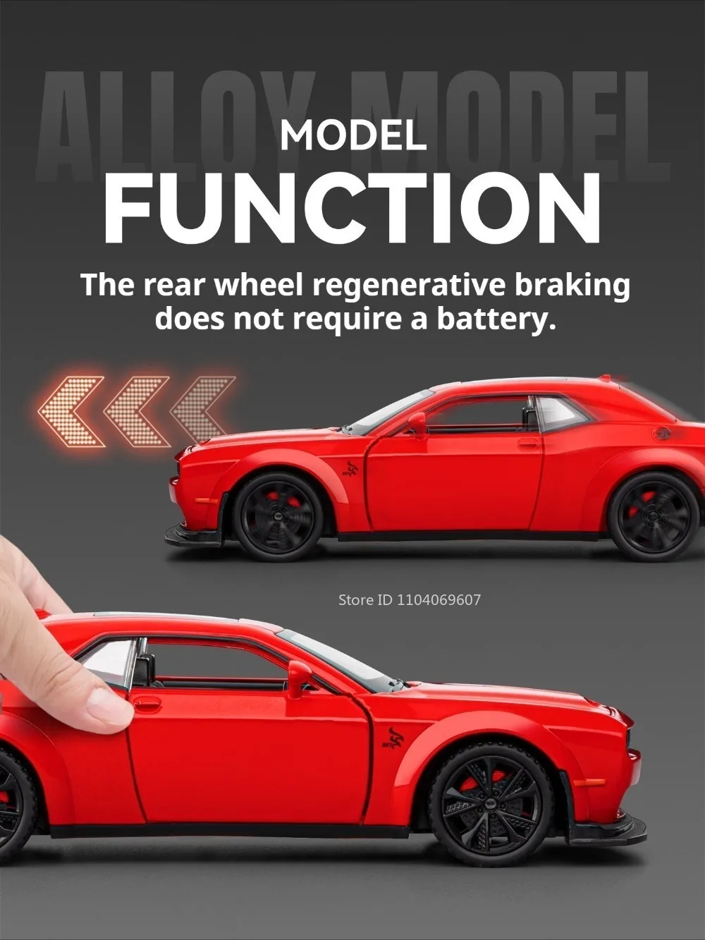 1:32 Hellcat Tomahawk Modell Spielzeug Supercars Legierung Diecast Sound Licht Türen Geöffnet Zurückziehen Simulation Sport Auto Spielzeug für Kinder – Detail 7