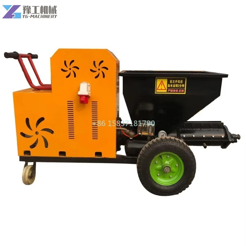 

China Mortar Sprayer Machine Cement Mortar Spraying Machine Electric Diesel Mini Plastering Cement Sand Mortar Spraying Machine