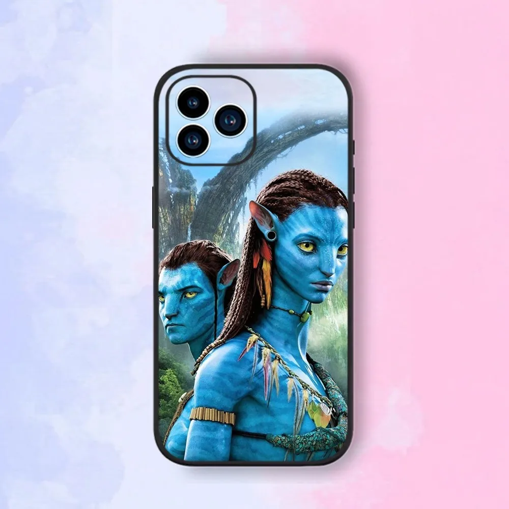 Avatar movie Phone Case For iPhone 15,14,13,12,11,XS,XR,X,8,7,Pro,Max,Plus,mini Silicone Black Cover