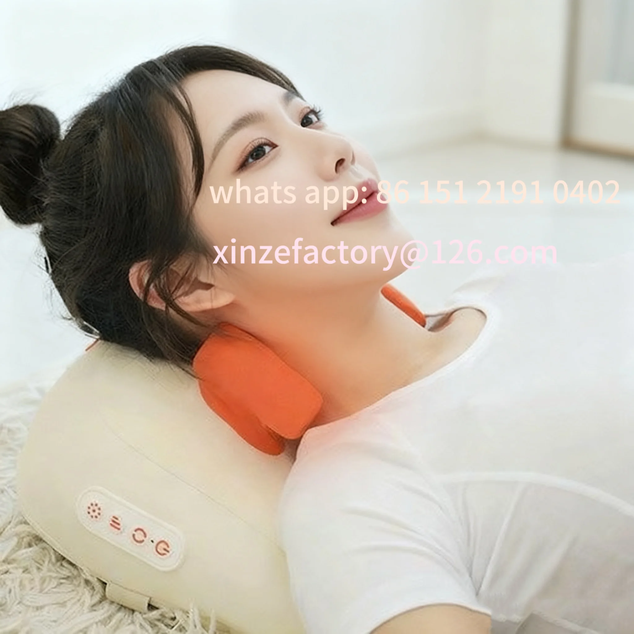 Customizable Portable Pillow Massager Lazy Person Leading Shoulder Professional Super Strong Neck Massage Wireless Warm