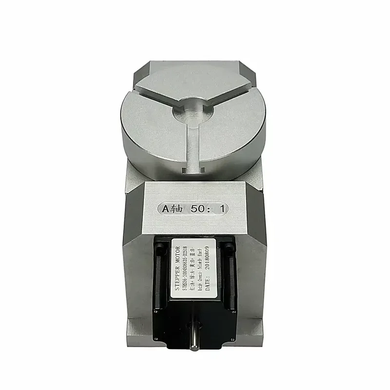 5 Axis CNC Rotary Indexing Head With 57mm Stepper Motor Harmonic Gearbox Reduction Ratio 50 1 Double Support Variable Speed