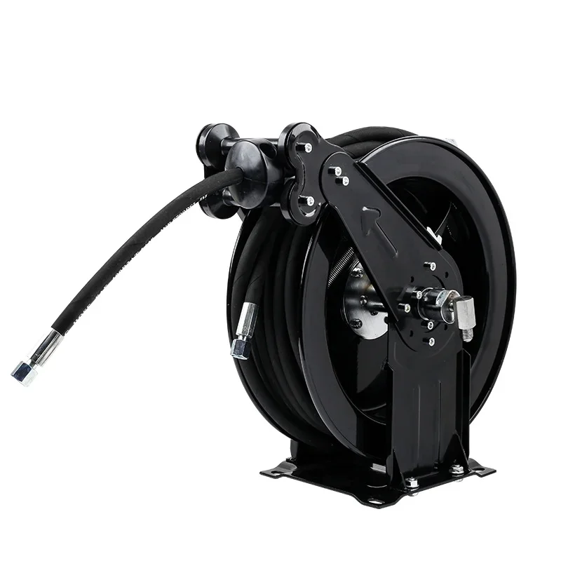 15m Grease Machine Accessories Automatic Telescopic Car Washer High Pressure Water Hose Reel Grease Machine Oil Hose Reel