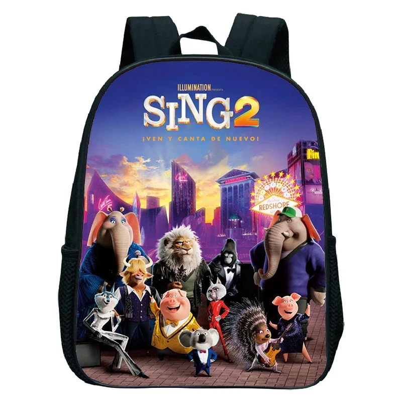 Hot Movie Sing 2 School Bags 12inch Lightweight Children Backpack Girls Boys Orthopedic Kids Bookbag Toddler School Mochila Gift