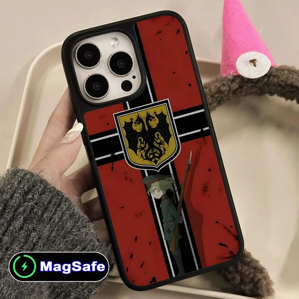 

Saga of Tanya the Evil Phone Case for iPhone 17 16 15 14 13 12 11 Air Pro Max Plus Magsafe Matte Surface Colorful Cover Cover