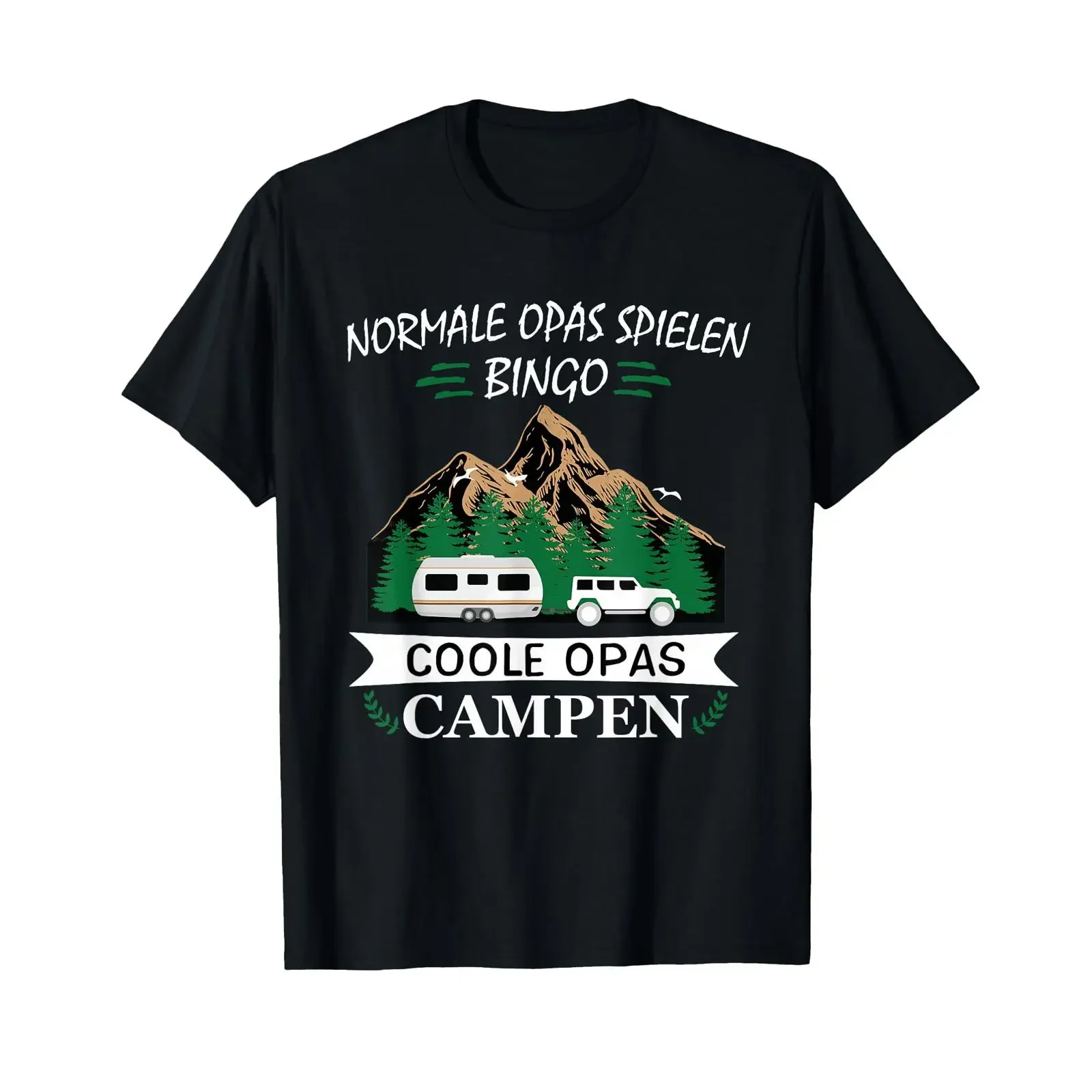 Coole Opas Camping T Shirt Caravan Motorhome vintage Washed Casual designer clothes Breathable Slightly fashion Unisex Stylish