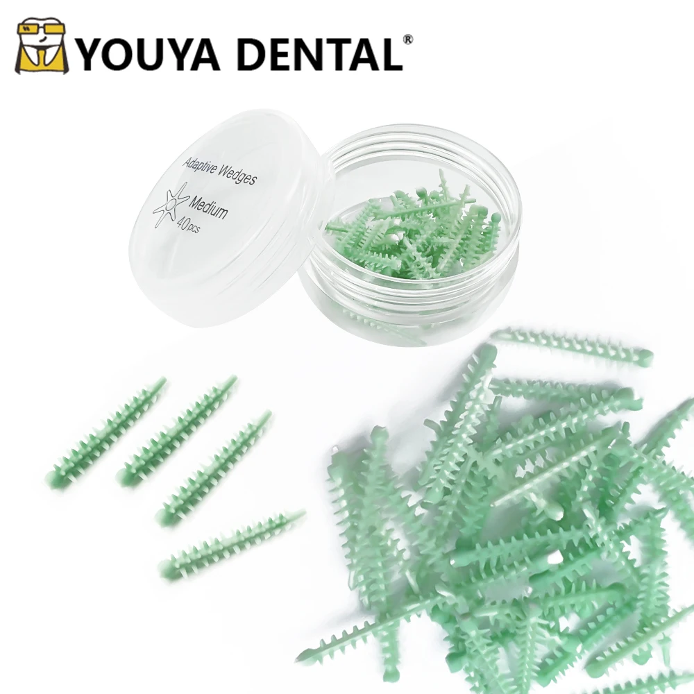 

40pcs/box Disposable Dental Adaptive Silicone Interdental Wedge Dental Adaptive Wedges Matrice Matrix Elastic Dentist Material