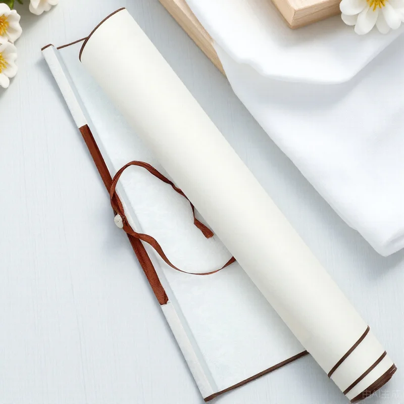 

Scroll Chinese Paper Calligraphy Art Wall Hanging Mounting Sumi Rice Roll Xuan Blank Writing Frame Prop for Painting Decoration