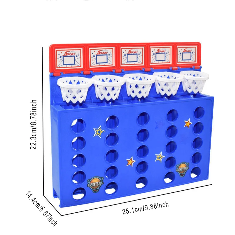 Bouncing Ball Shot Board Game,Connect 4 Balls to Win, Family and Friends Fun, Boosts Kids\' Logic Skills