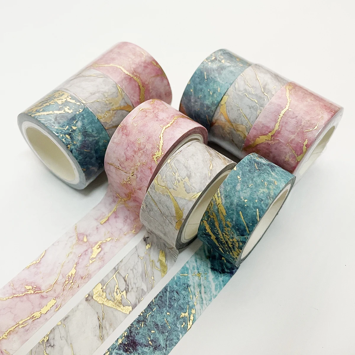 Gold Washi Tape Set marble stickers WashiTape roll Retro Series Decorative  vintage Masking Tapes Scrapbook Diary Supplies