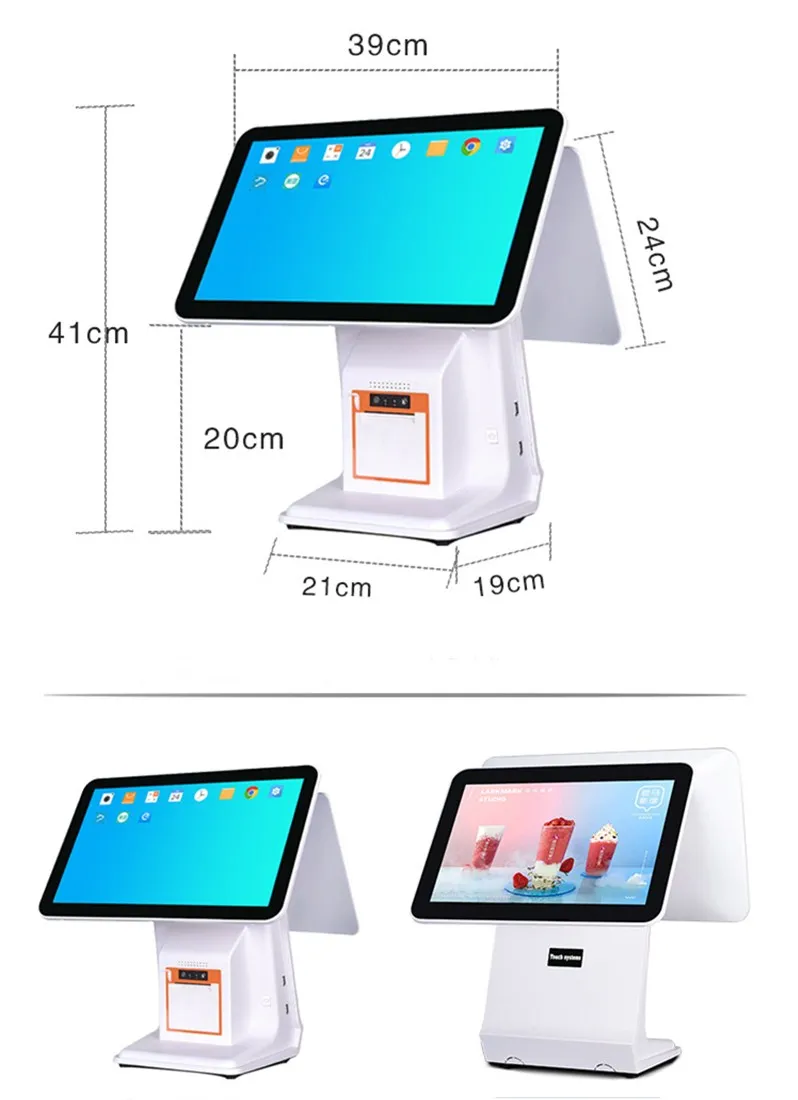 Imagem -02 - Touch Screen Pos Impressora Ponto de Sistema de Venda Caixa Registradora Tudo em um 15.1 Polegada Capacitivo Sistema Pos para Varejo Preço Mais Barato