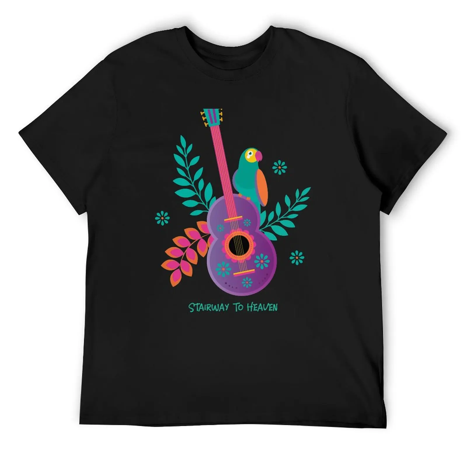 Stairway To Heaven Guitar & Bird T-Shirt quick-drying vintage sports fans custom t shirt t shirt for men