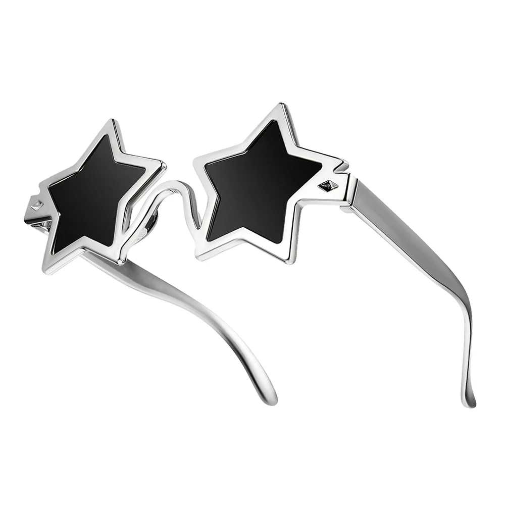

Pentagram Glasses Flame Sunglasses Prom Gold Party Favors Costume Accessories Pvc Disco Child Black Star