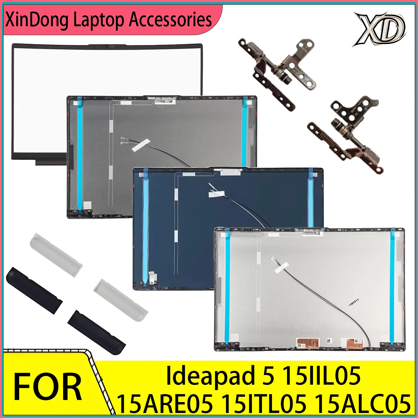 For Ideapad 5 15IIL05 15ARE05 15ITL05 15ALC05 2020 2021 New Laptop LCD Back Cover/Front Bezel/Hinges/Rear Lid/Top Case 15.6inch