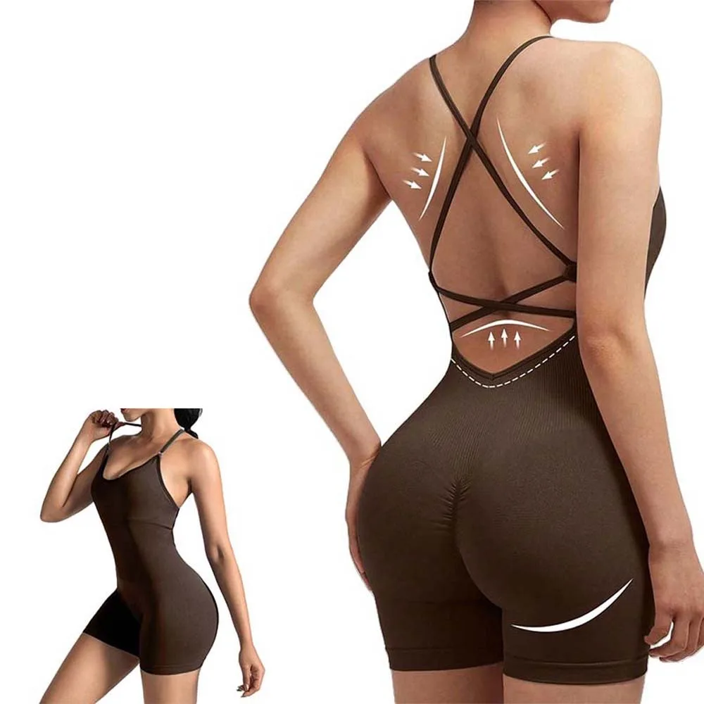 

Fitness Leggings Women Yoga Bodysuit Shorts Slim Fit Lift Butt Women Jumpsuit Sportswear High Waist Seamless Sports Underwear