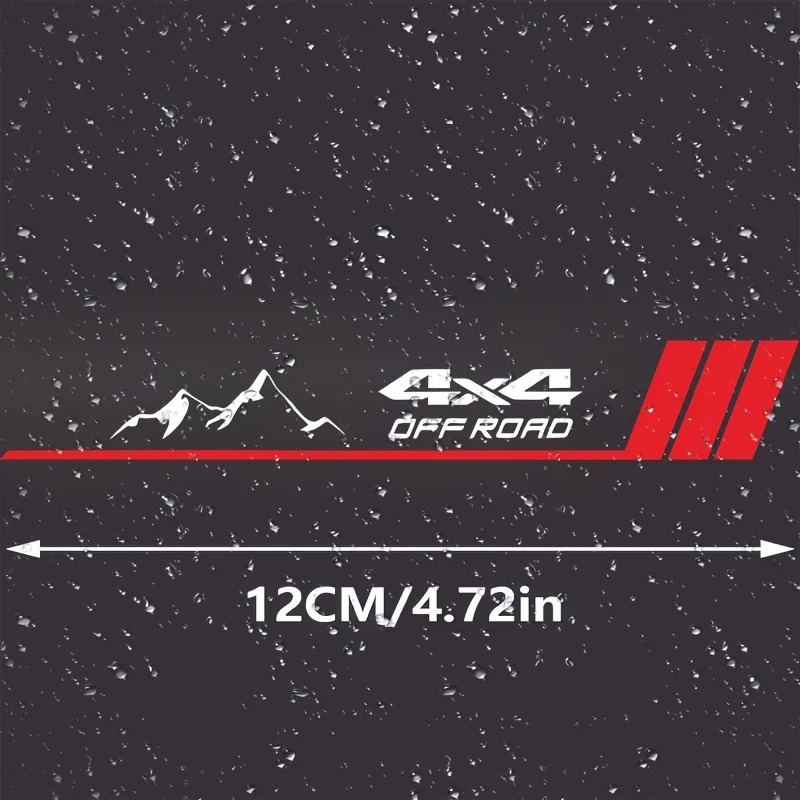 1 Set 4x4 Off-Road Matte Vinyl Sticker Self-Adhesive Decal for Car Windshield Wiper & Body Scratch Protection
