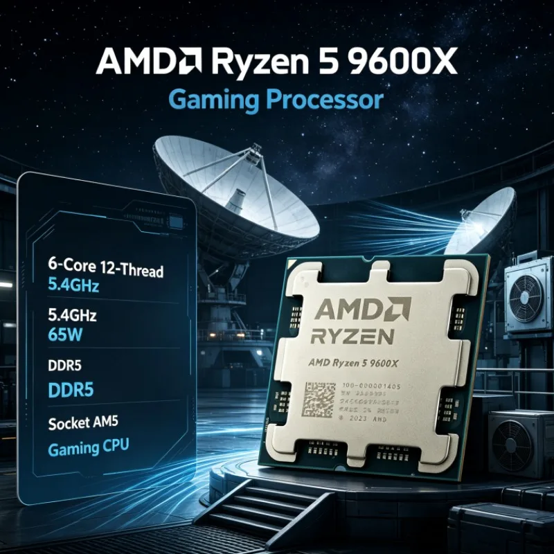 AMD Ryzen 5 9600X Desktop Computer Processor 6-Core 12-Thread 5.4GHz 65W 4nm DDR5 AM5 32M L3 Type-C