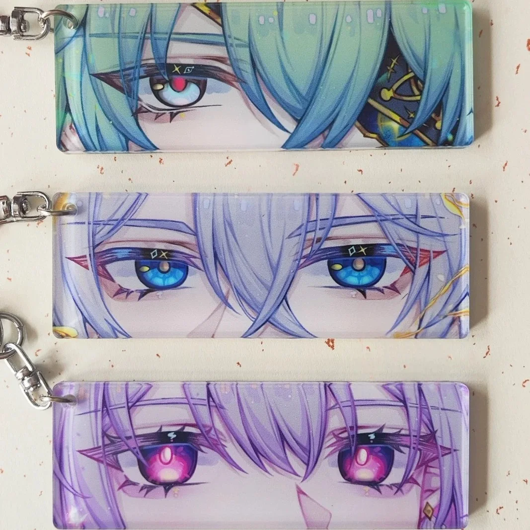 At the moment when the starry sky collapsed around the railway, Xia Bai, Er Xia, Butterfly, Transparent Acrylic Eye Bar Pendant