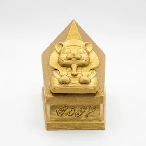 Egyptian Pharaoh Hamster Casket Mini Golden Pet Memorial Coffin Small Animal Burial Urn for Dwarf Syrian Hamster Remembrance