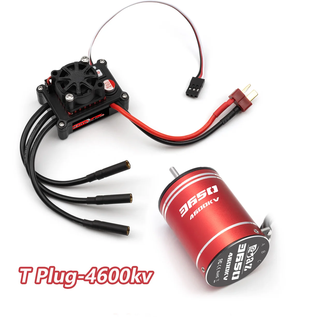 RC Brushless Waterdichte Power Combo 75A/480 ESC 3650 3.17mm DShaft voor 1/10 SCX10 TRX4 RC Auto Truck Racing/Off-Road/Hoge Snelheid ​
