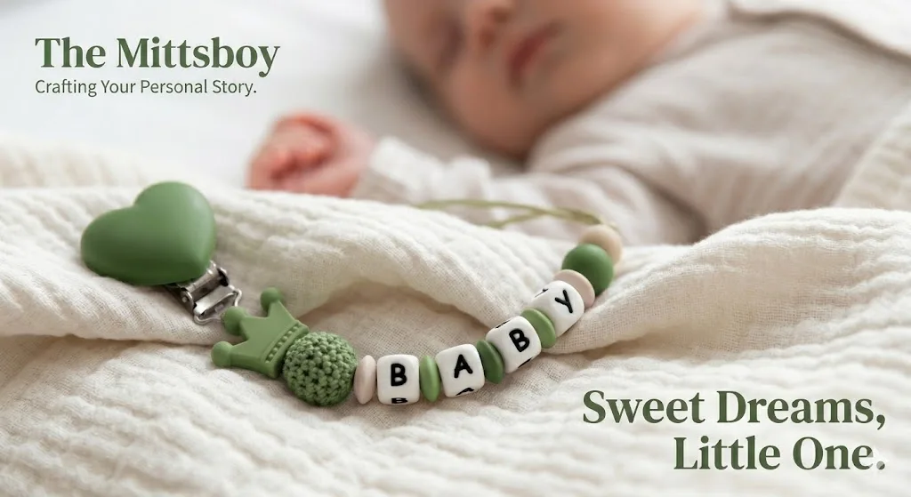 Personalized Baby Pacifier Clip Custom Name Silicone Crown Beads Heart Wooden Holder Handmade Teether Chain BPA Free Gift