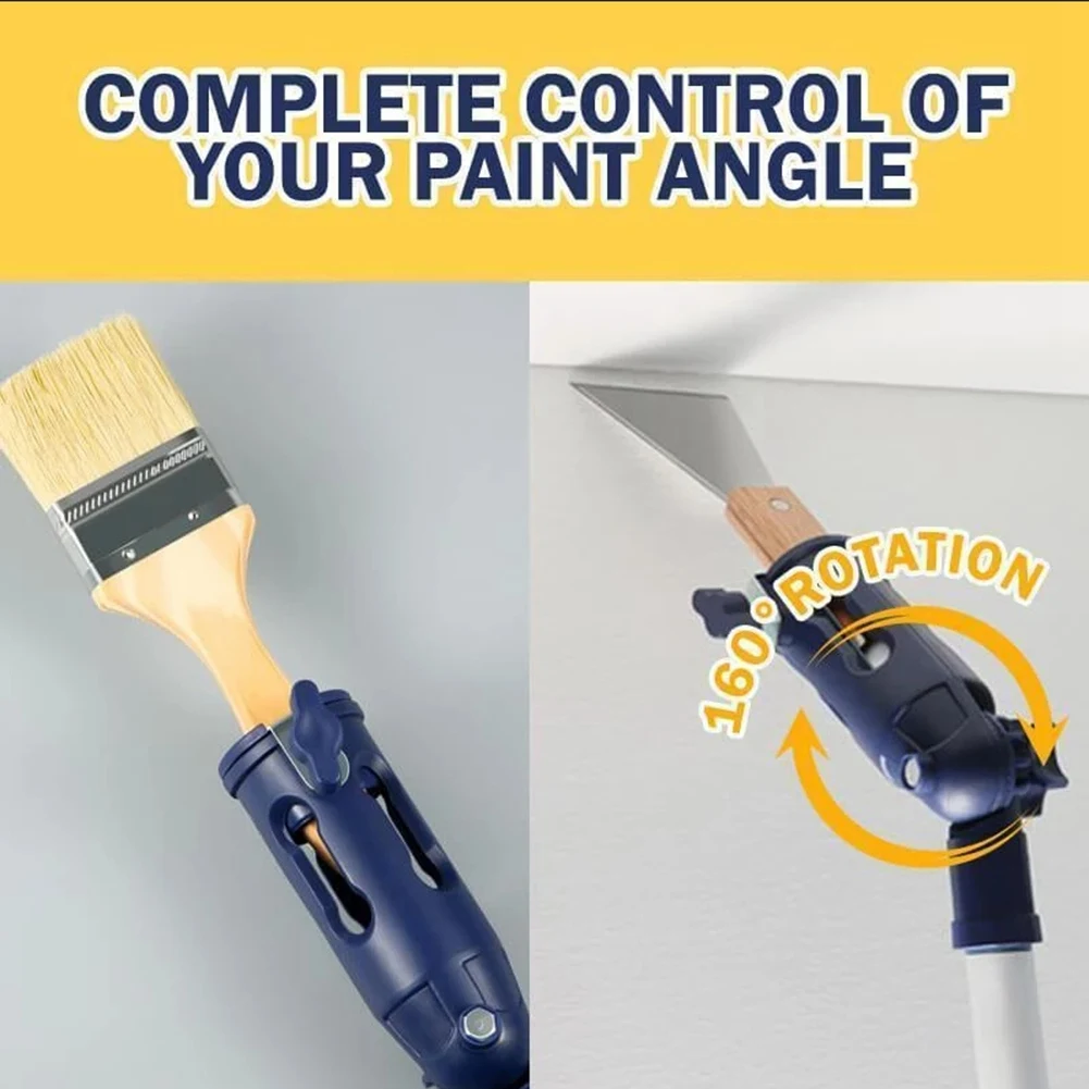 Rallonge de pinceau flexible portable multi-angle, rouleau à peinture, outil de serrage d'extension pour poteaux filetés et verrouillables