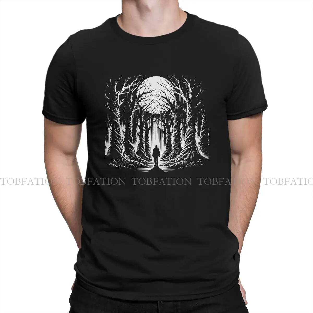 Unknown Paths Dreams Full Moon Walk Fashion TShirts Uncharted Male Graphic Fabric Tops T Shirt