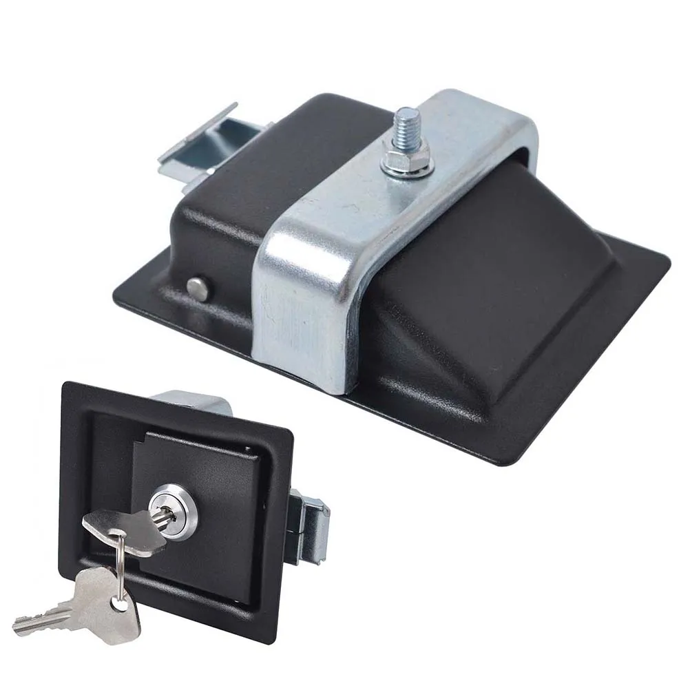 Serrure de boîte à outils pour remorque de voiture, loquet à palette robuste, antivol, alliage de Zinc, acier au carbone, accessoires de camping-car, résistant aux intempéries et à la poussière