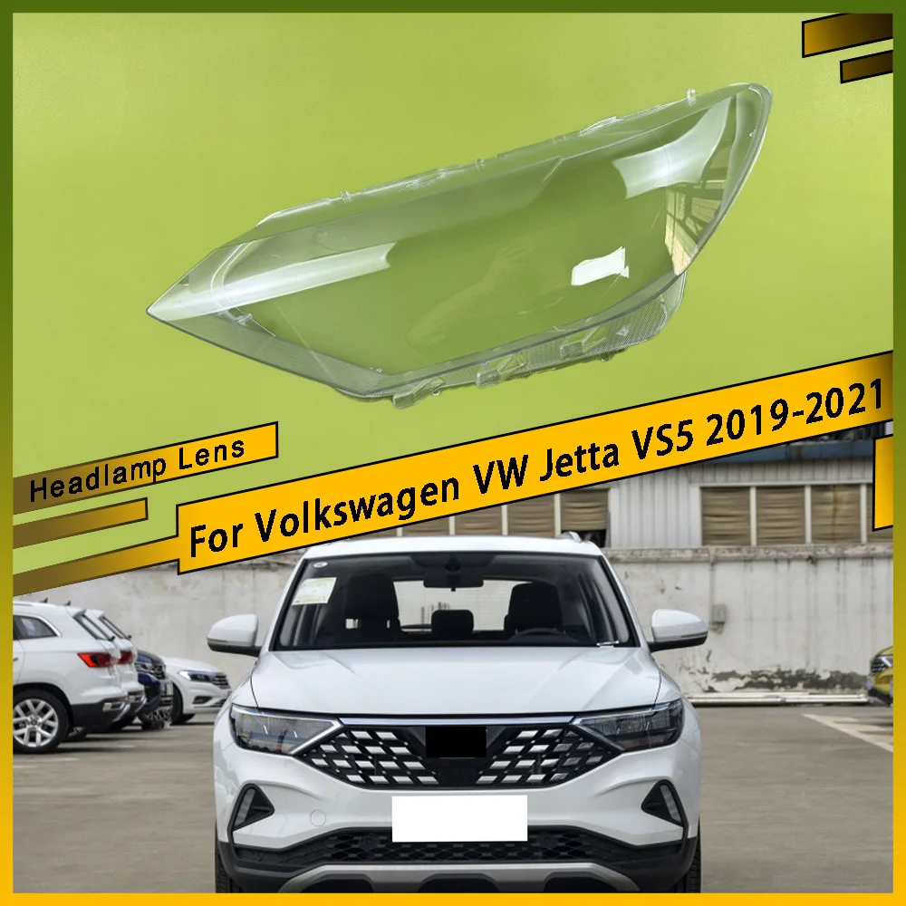 

For Volkswagen VW Jetta VS5 2019 2020 2021 Car Front Headlight Lens Cover Auto Shell Headlamp Lampshade Transparent Lens Cover